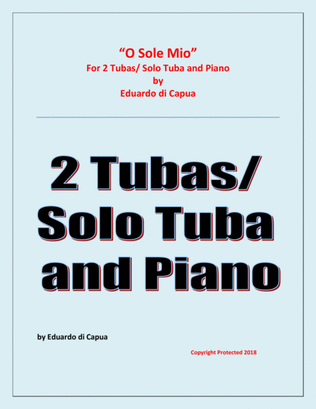 Book cover for O Sole Mio - 2 Tubas and Piano