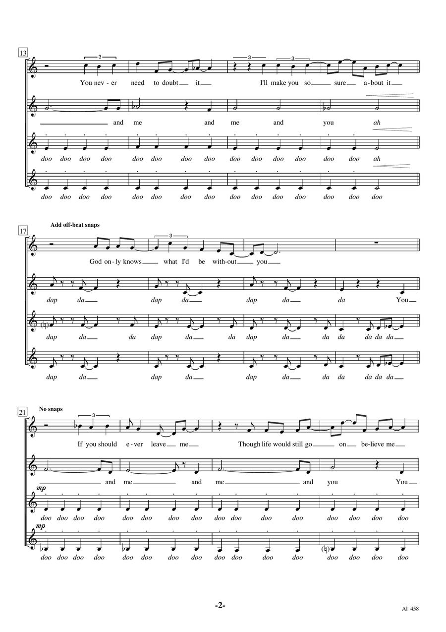 God Only Knows SSAA scores gallery preview page 2