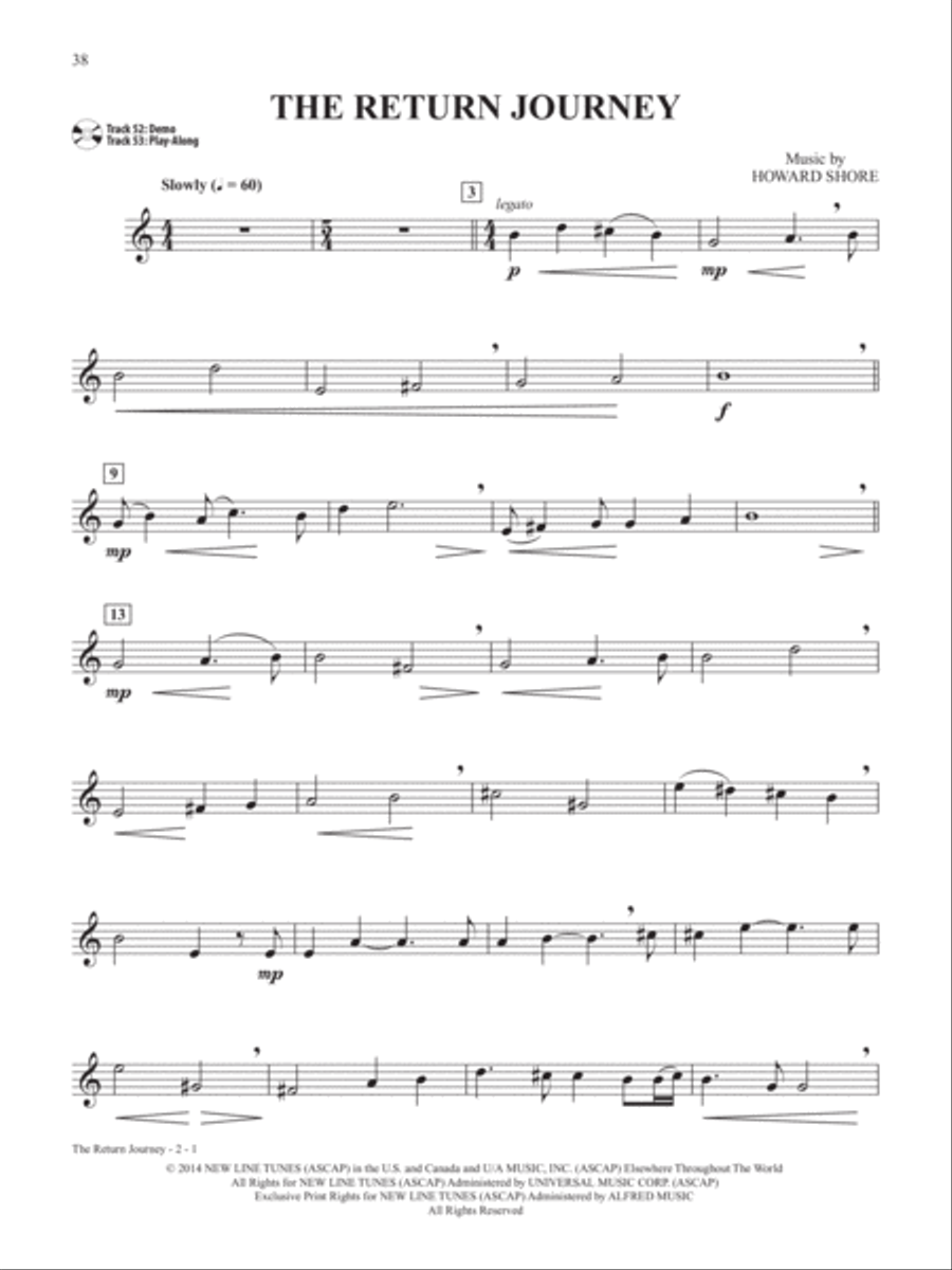 The Hobbit -- The Motion Picture Trilogy Instrumental Solos Horn Solo scores gallery preview page 5