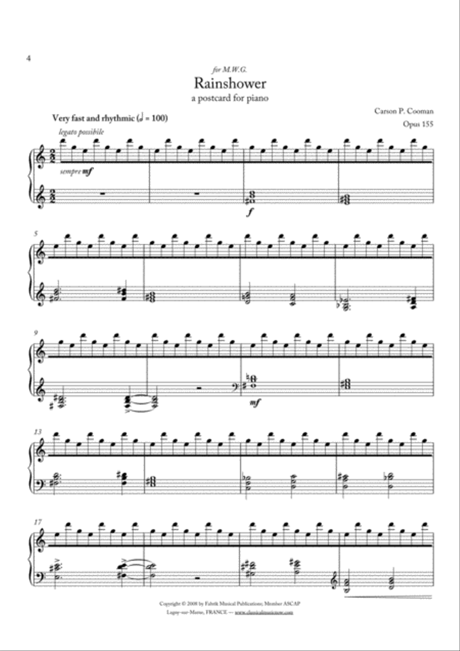 Carson Cooman: Three Piano Pieces for piano Piano Solo scores gallery preview page 4