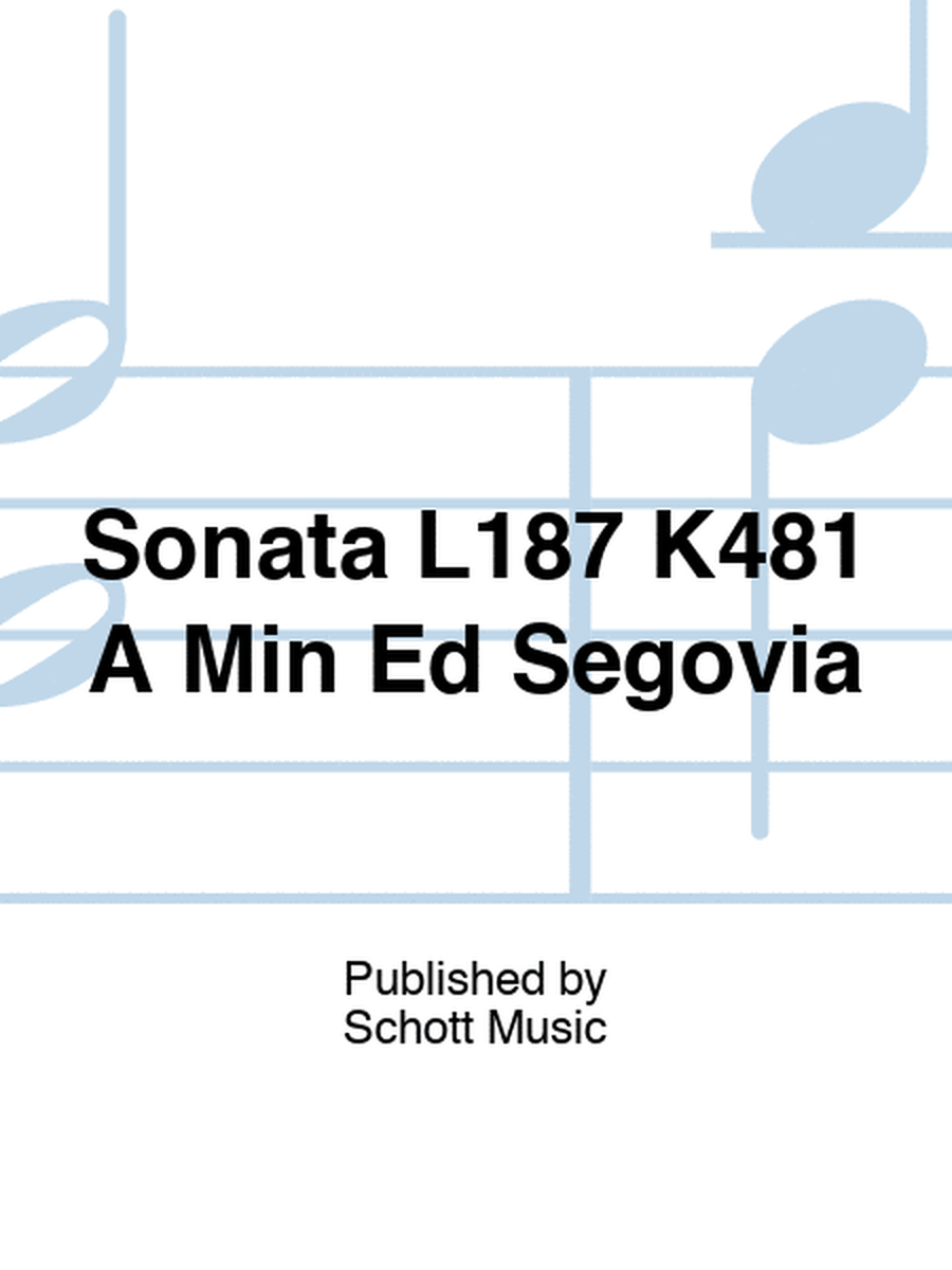 Scarlatti - Sonata A Minor L187 K481 For Guitar