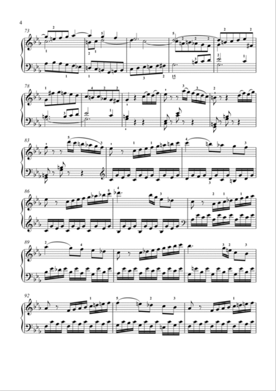 Haydn-Piano Sonata in E♭ major,Hob.XVI.49(Piano solo) Small Ensemble scores gallery preview page 5