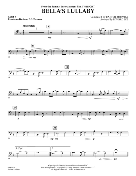 Bella's Lullaby (from "Twilight") - Pt.5 - Trombone/Bar. B.C./Bsn.