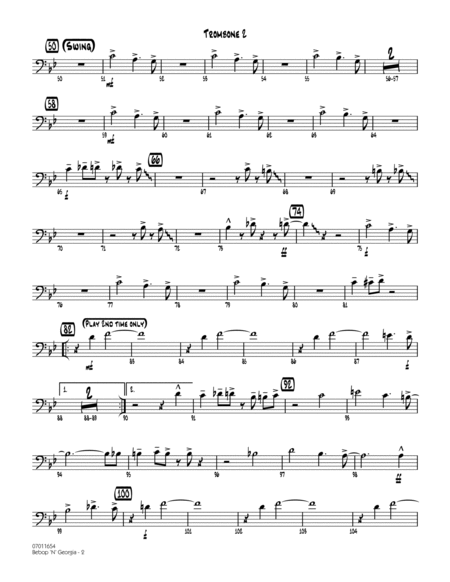 Bebop 'n' Georgia - Trombone 2