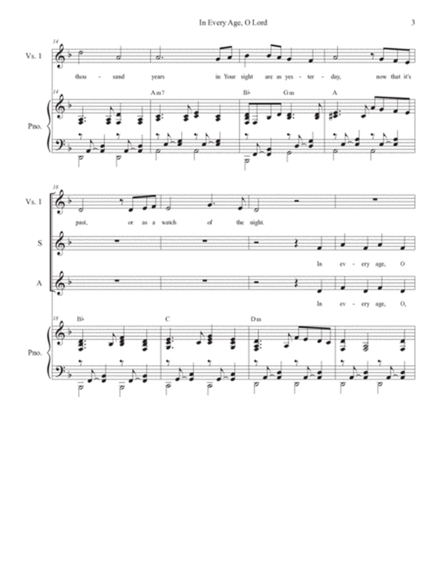 In Every Age, O Lord (Vocal Quartet - (SATB) image number null