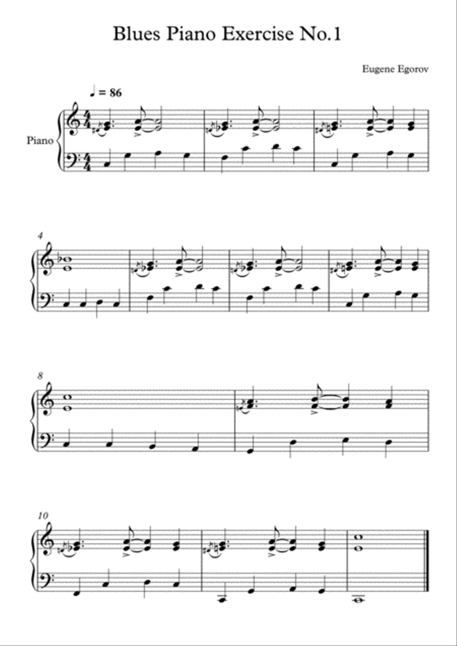 10 Blues Piano Exercises 10 Blues Piano Exercises Piano Method scores gallery preview page 2