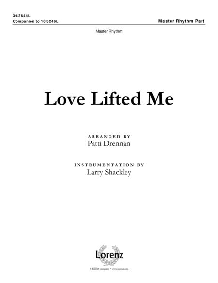 Love Lifted Me - Master Rhythm Part