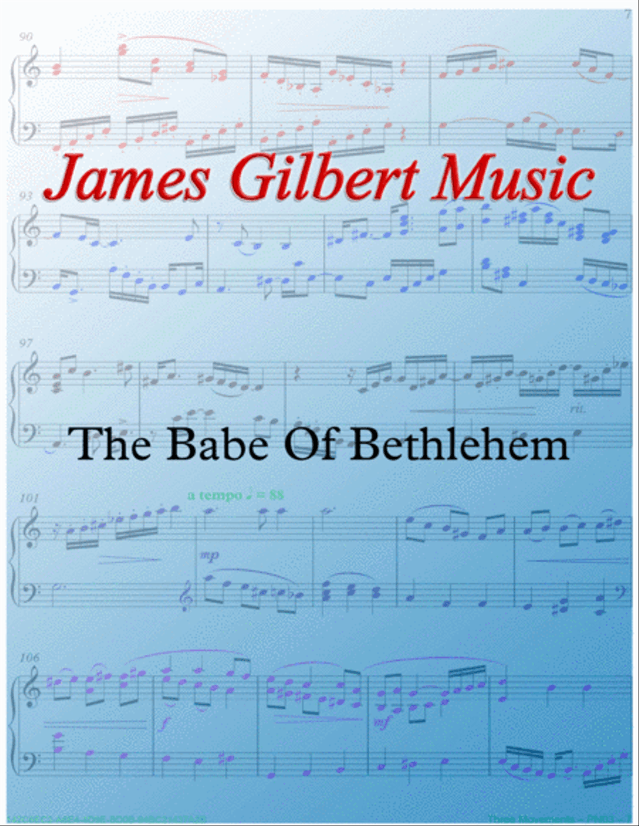 The Babe Of Bethlehem Piano Solo scores gallery preview page 1