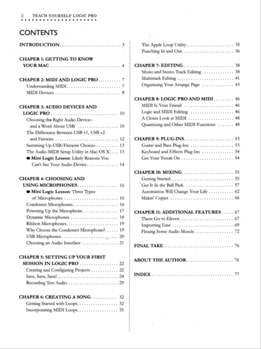 Alfred's Teach Yourself Logic Pro/Express Textbook scores gallery preview page 2