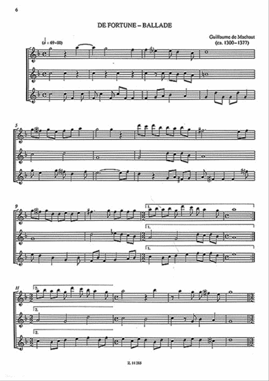 Chamber Music for Three Treble Recorders from the 14th-18th Centuries Alto Recorder scores gallery preview page 4