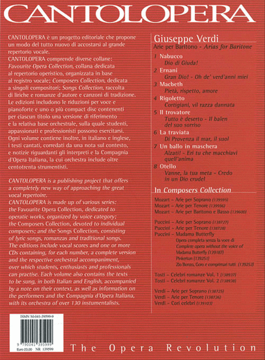 Verdi Arias for Baritone Voice Solo scores gallery preview page 2