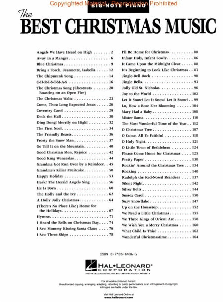 Best Christmas Music Easy Piano scores gallery preview page 2