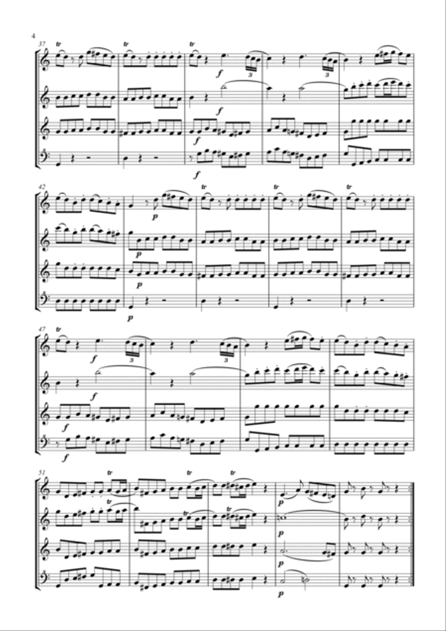 Eine Kleine Nachtmusik (complete) Recorder scores gallery preview page 4