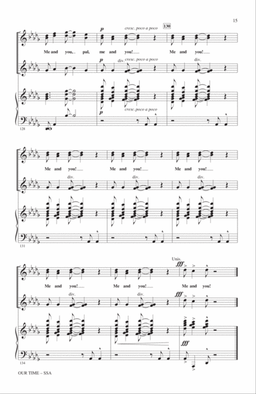 Our Time (from Merrily We Roll Along) (arr. Mac Huff) SSA scores gallery preview page 14