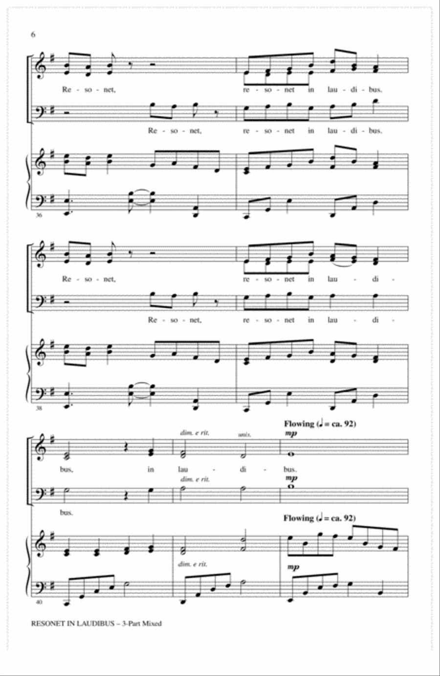 Resonet In Laudibus Resonet In Laudibus 3-Part scores gallery preview page 5