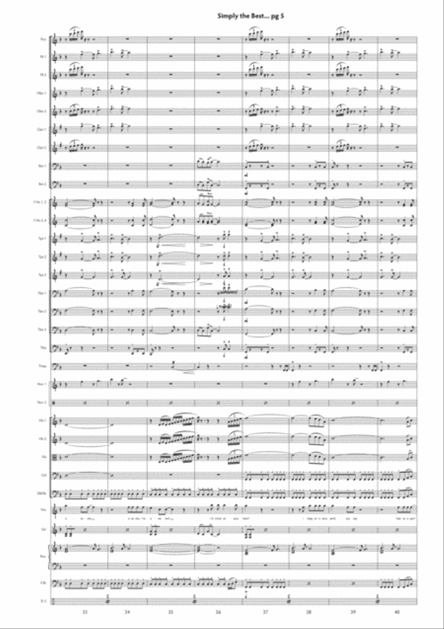 The Best (simply The Best) Full Orchestra scores gallery preview page 5