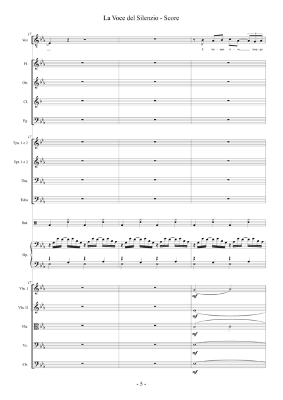 La Voce Del Silenzio La Voce Del Silenzio Full Orchestra scores gallery preview page 5