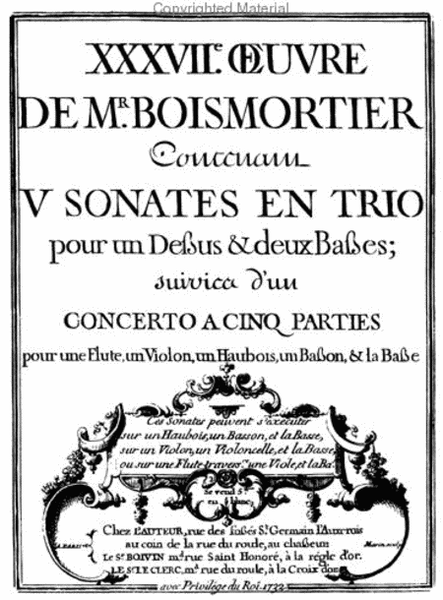 Six trio sonatas and 2 concertos - Five trio sonatas and one concerto