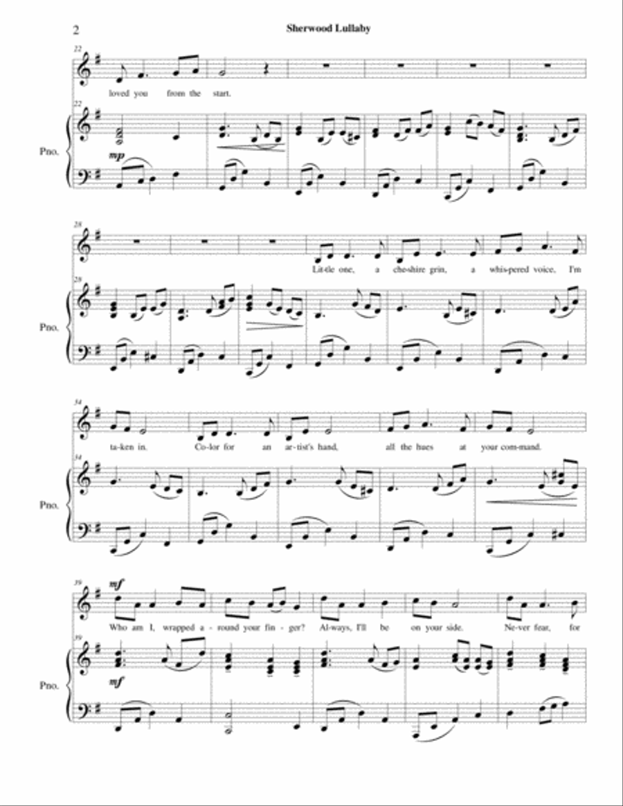 Sherwood Lullaby Voice scores gallery preview page 3