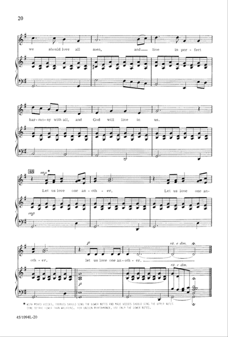 10 Anthems for about 10 Singers Unison Choir scores gallery preview page 20