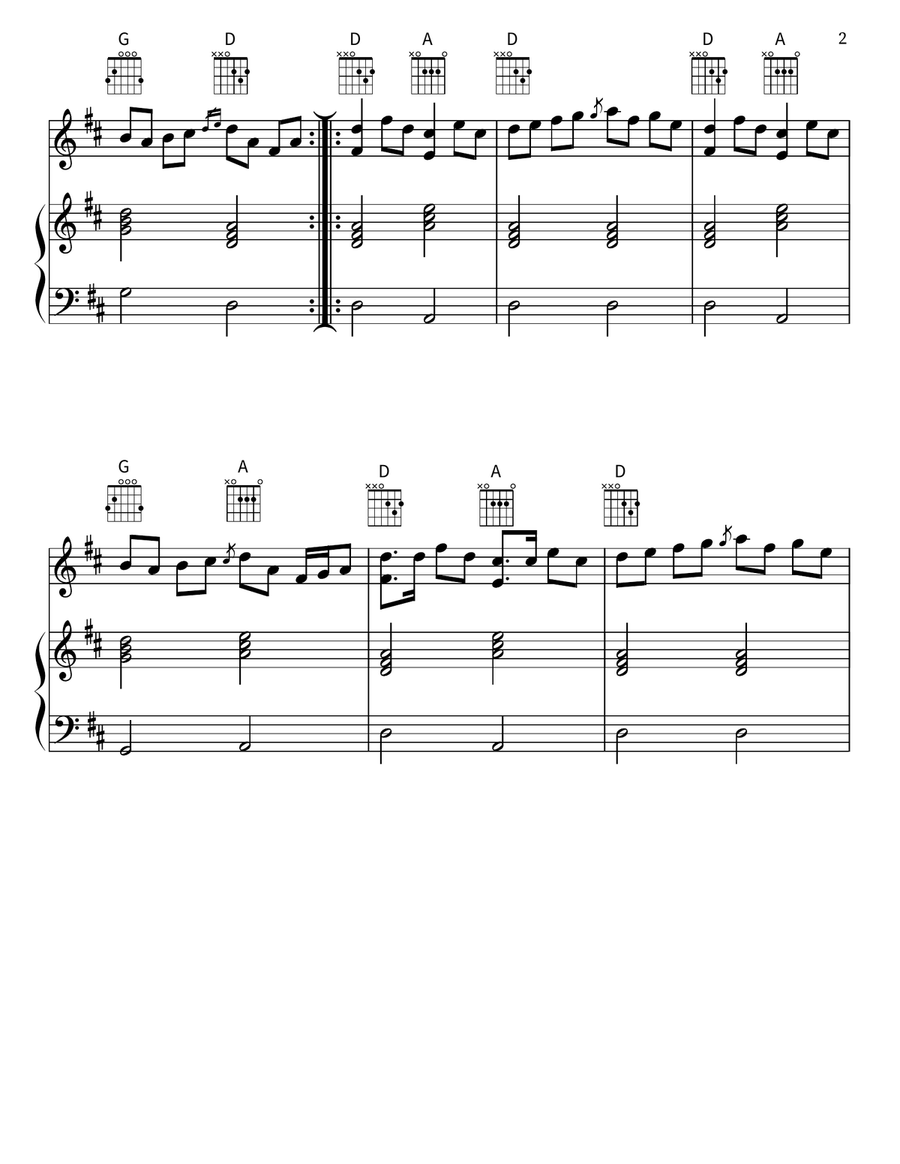 Drowsy Maggie Violin Solo scores gallery preview page 2