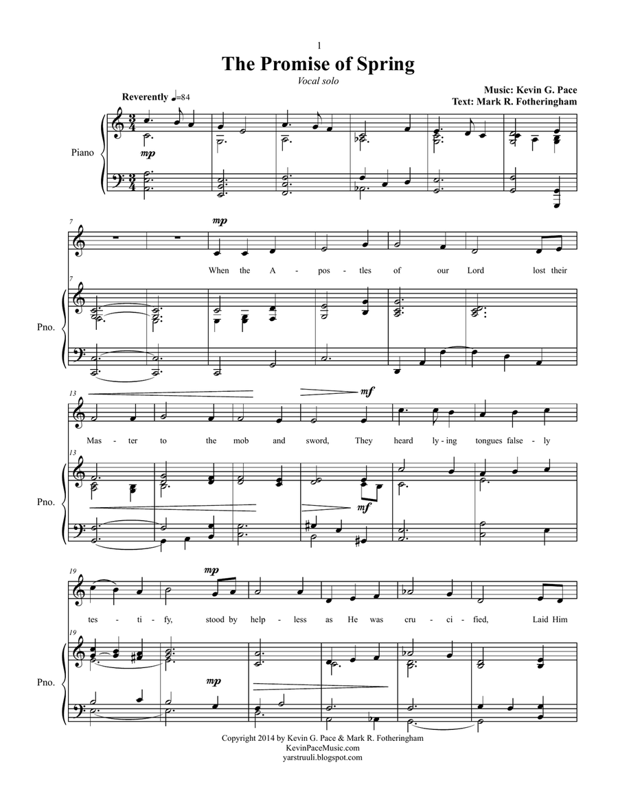 The Promise of Spring, sacred vocal solo Voice Solo scores gallery preview page 2