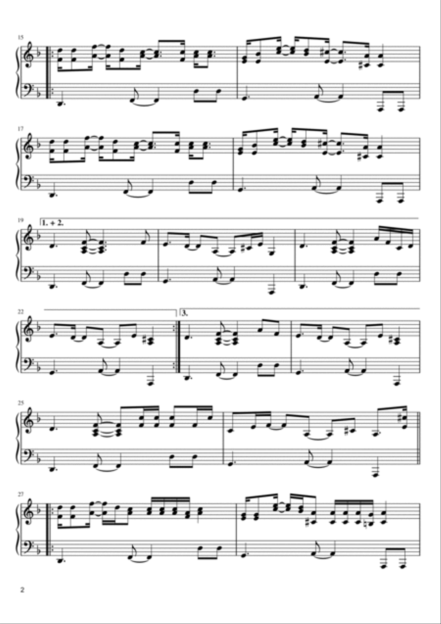 Chan Chan (chan Chan Son) Piano Solo scores gallery preview page 2