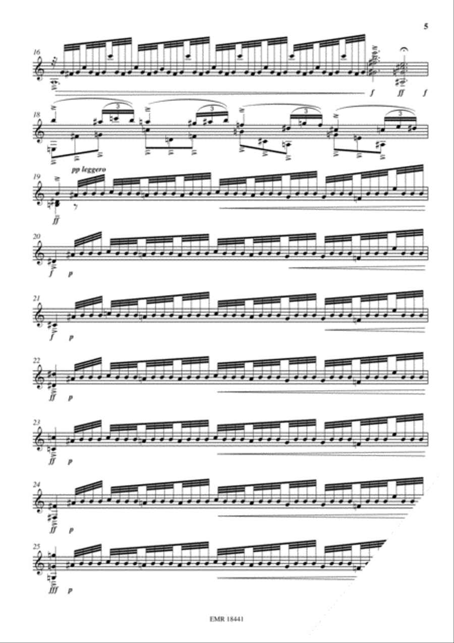 Etude Transcendante No. 4 Classical Guitar scores gallery preview page 5