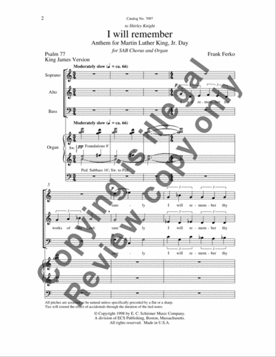 I Will Remember I Will Remember 3-Part scores gallery preview page 3