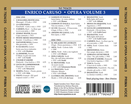 Enrico Caruso In Opera - Vol. 3