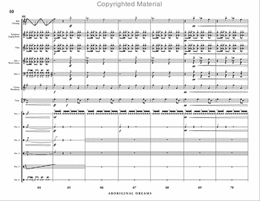 Aboriginal Dreams Percussion Ensemble scores gallery preview page 11