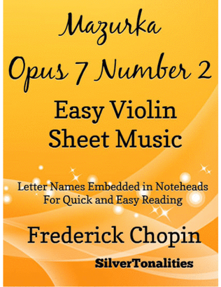 Book cover for Mazurka Opus 7 Number 2 Easy Violin Sheet Music