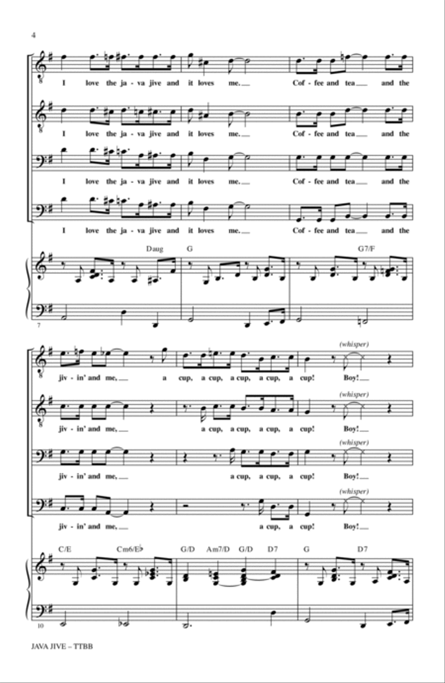 Java Jive (arr. Ed Lojeski) TTBB scores gallery preview page 2
