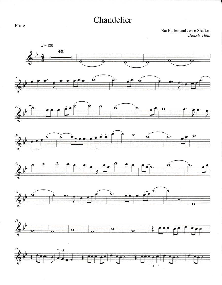 Chandelier Woodwind Duet scores gallery preview page 4
