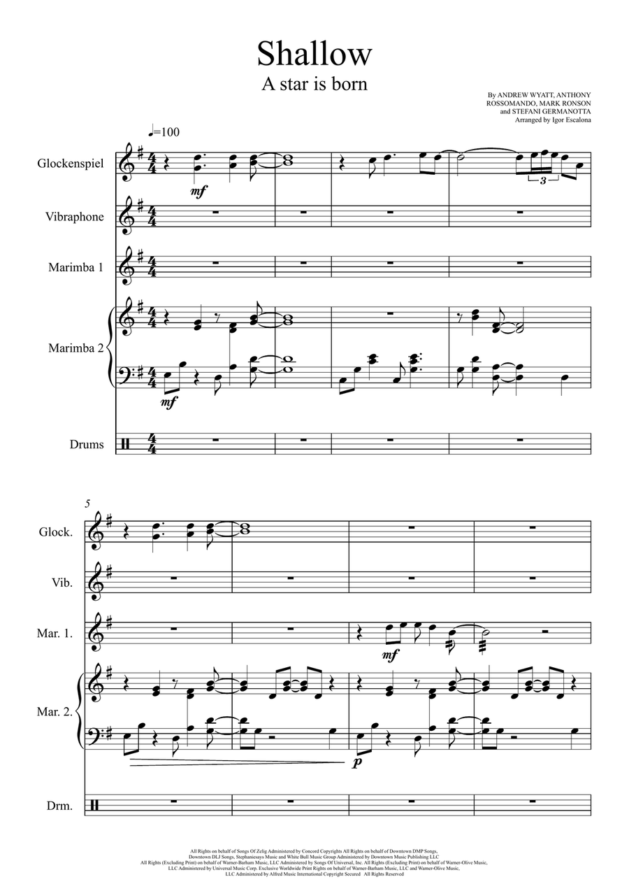 Shallow Percussion Ensemble scores gallery preview page 3