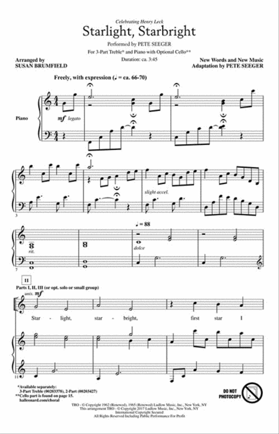 Starlight, Starbright Starlight, Starbright 3-Part scores gallery preview page 2