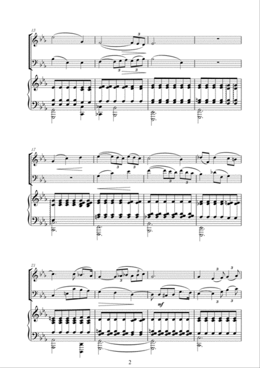 Après un rêve Piano Trio scores gallery preview page 4