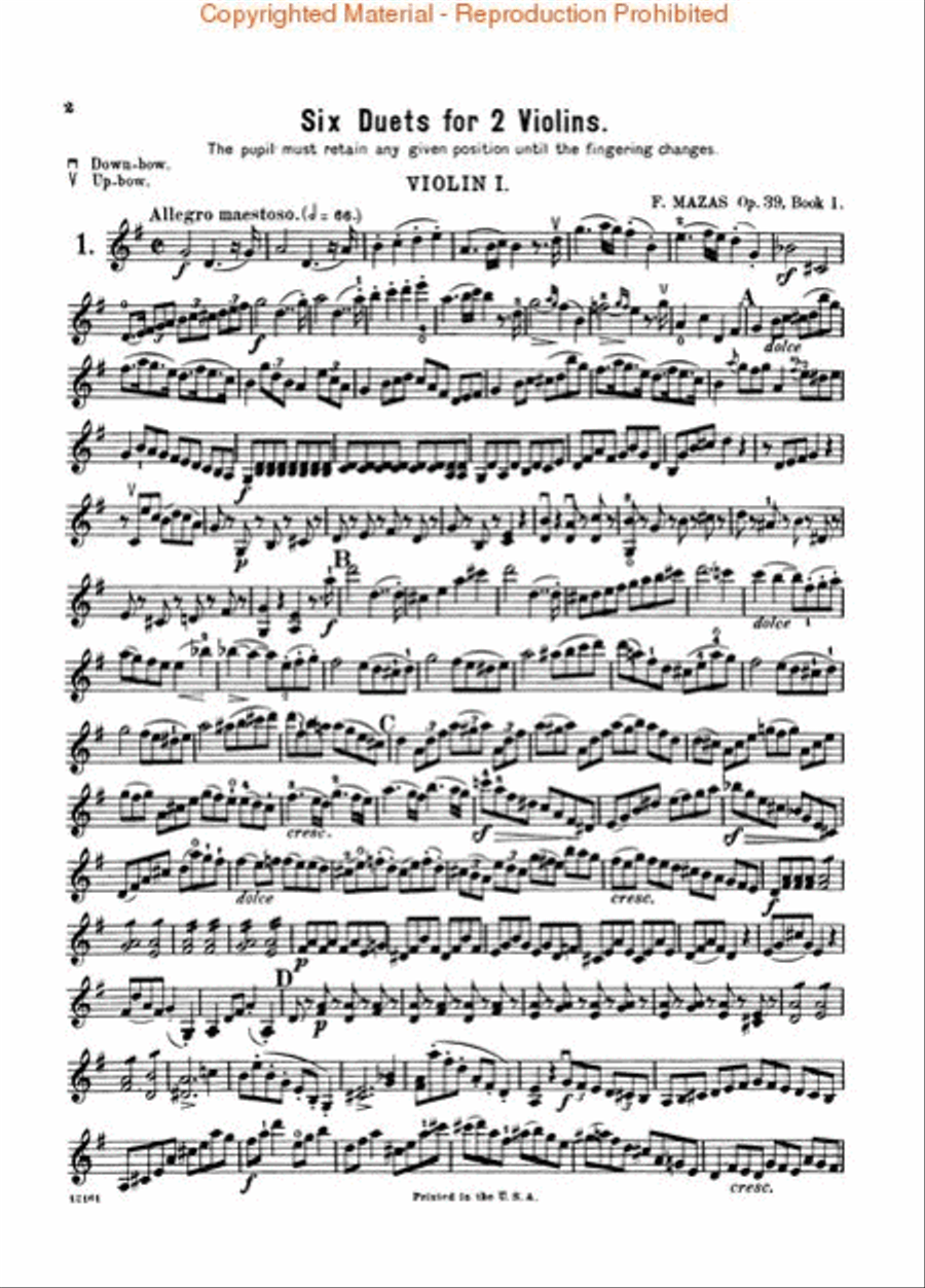 6 Duets, Op. 39 – Book 1