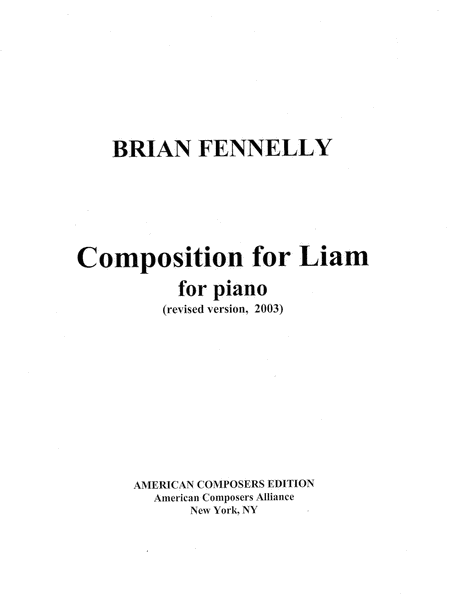 [Fennelly] Composition for Liam