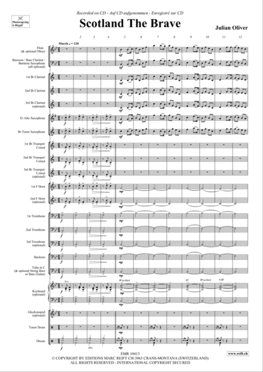 Scotland the Brave Scotland the Brave Concert Band scores gallery preview page 4