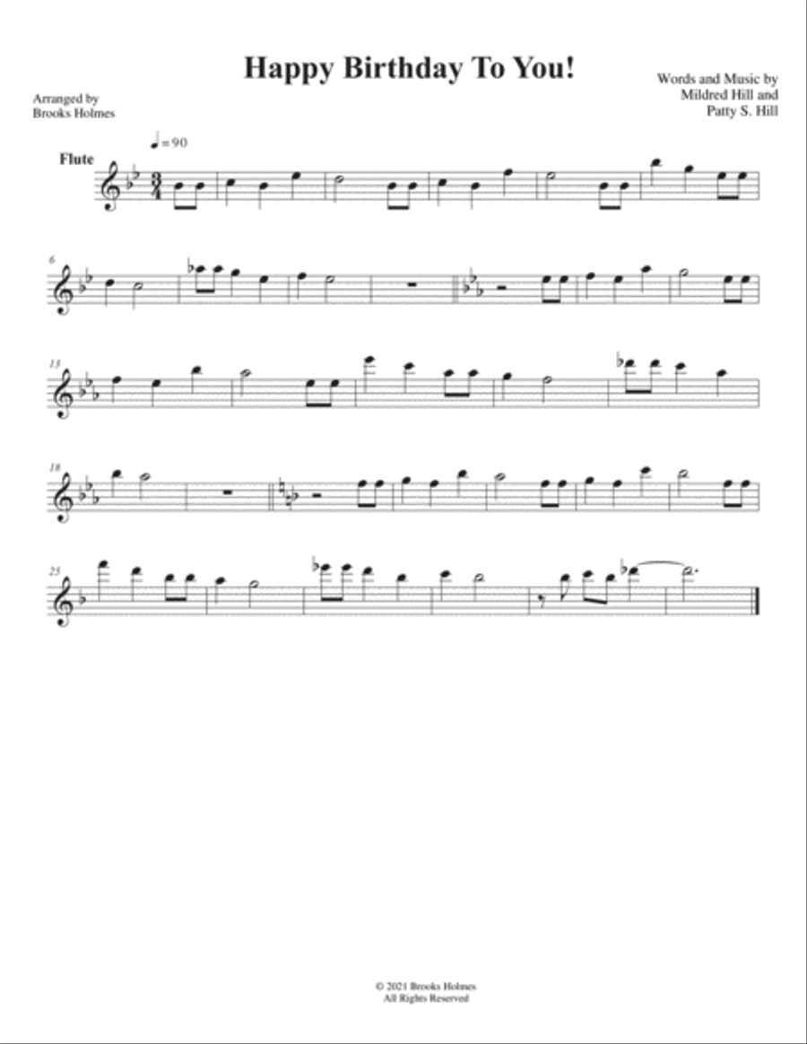 Happy Birthday To You! (Young Concert Band) Concert Band scores gallery preview page 5