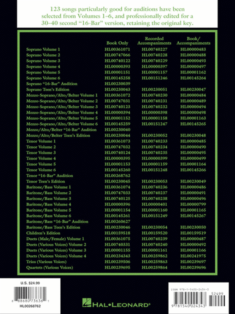 The Singer's Musical Theatre Anthology: Tenor - 16-bar Audition - Revised (Replaces 00230041) Voice scores gallery preview page 10