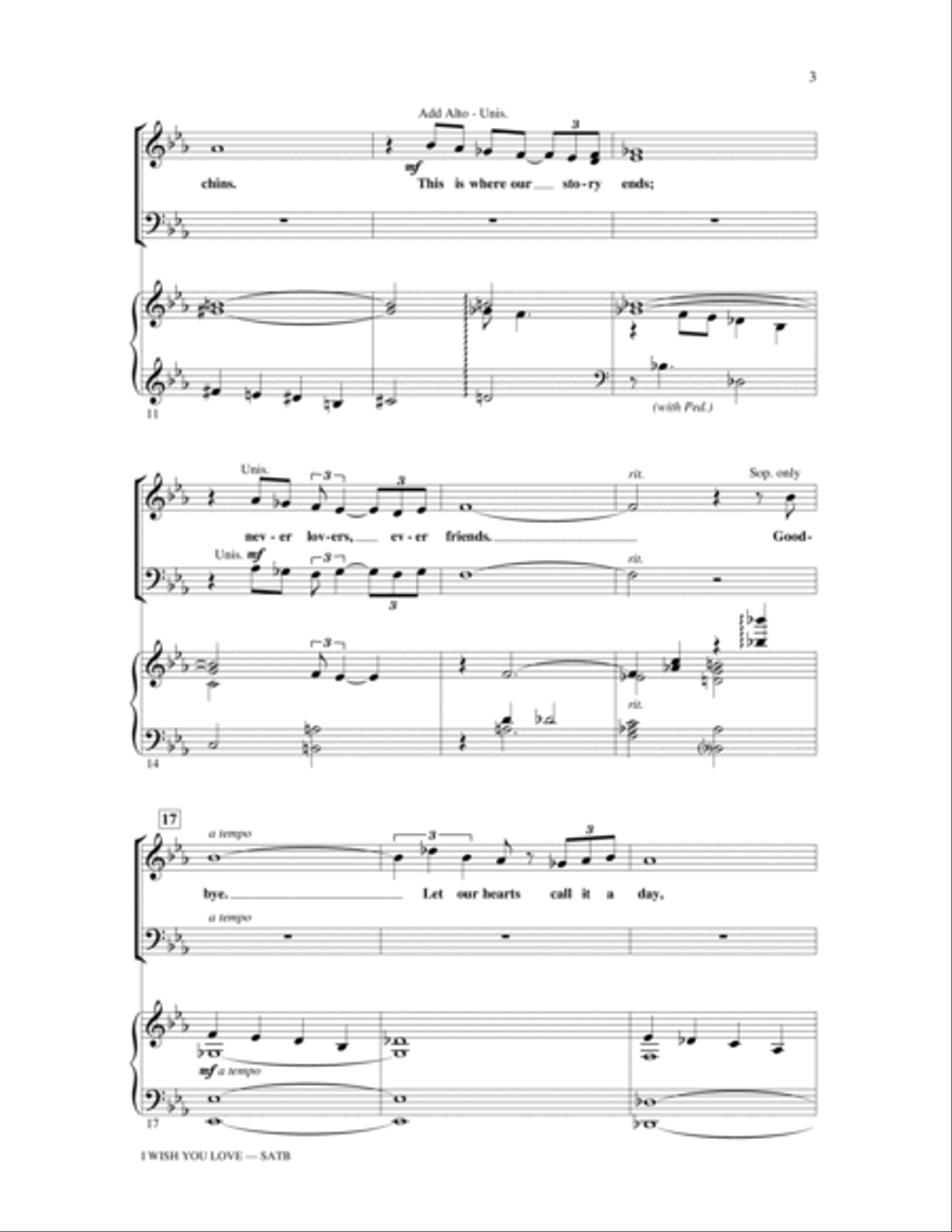 I Wish You Love (arr. Ed Lojeski) 4-Part scores gallery preview page 2