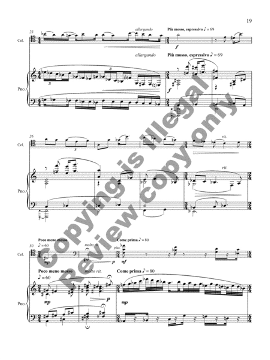 Sonata for Violoncello and Piano Piano Accompaniment scores gallery preview page 10