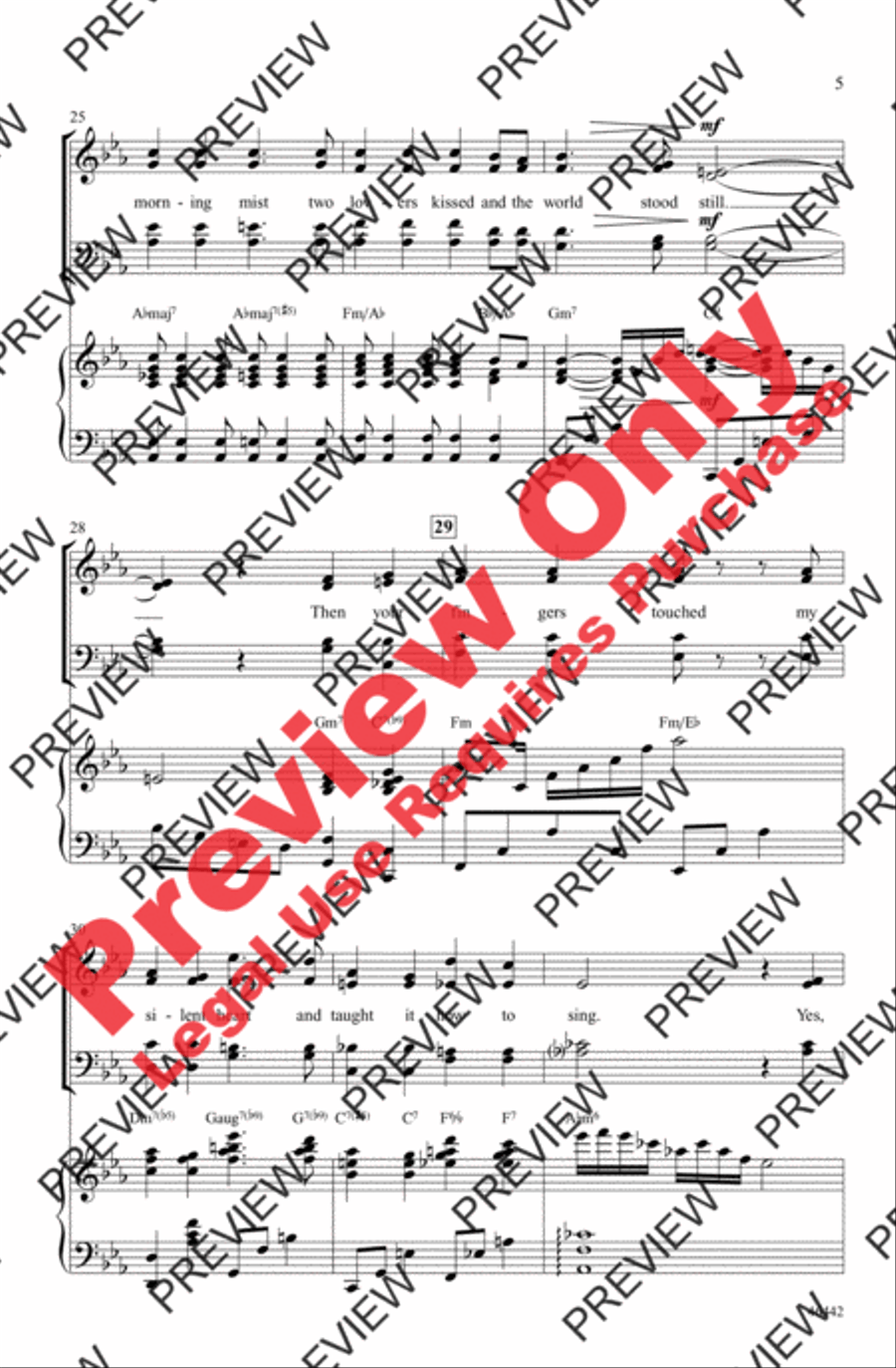 Love Is a Many Splendored Thing 4-Part scores gallery preview page 5