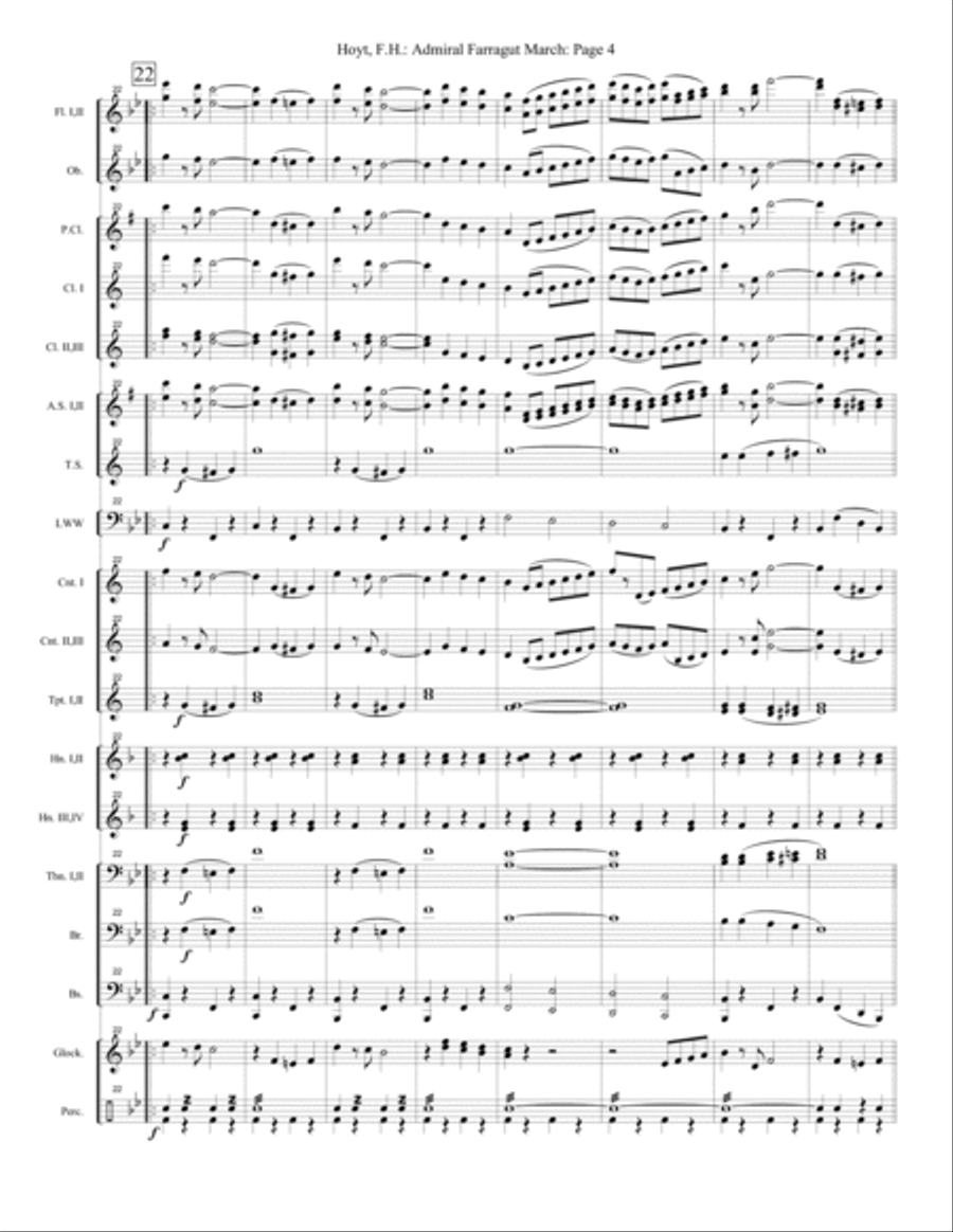 Admiral Farragut - Extra Score Concert Band scores gallery preview page 4