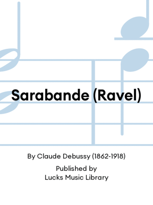 Book cover for Sarabande (Ravel)