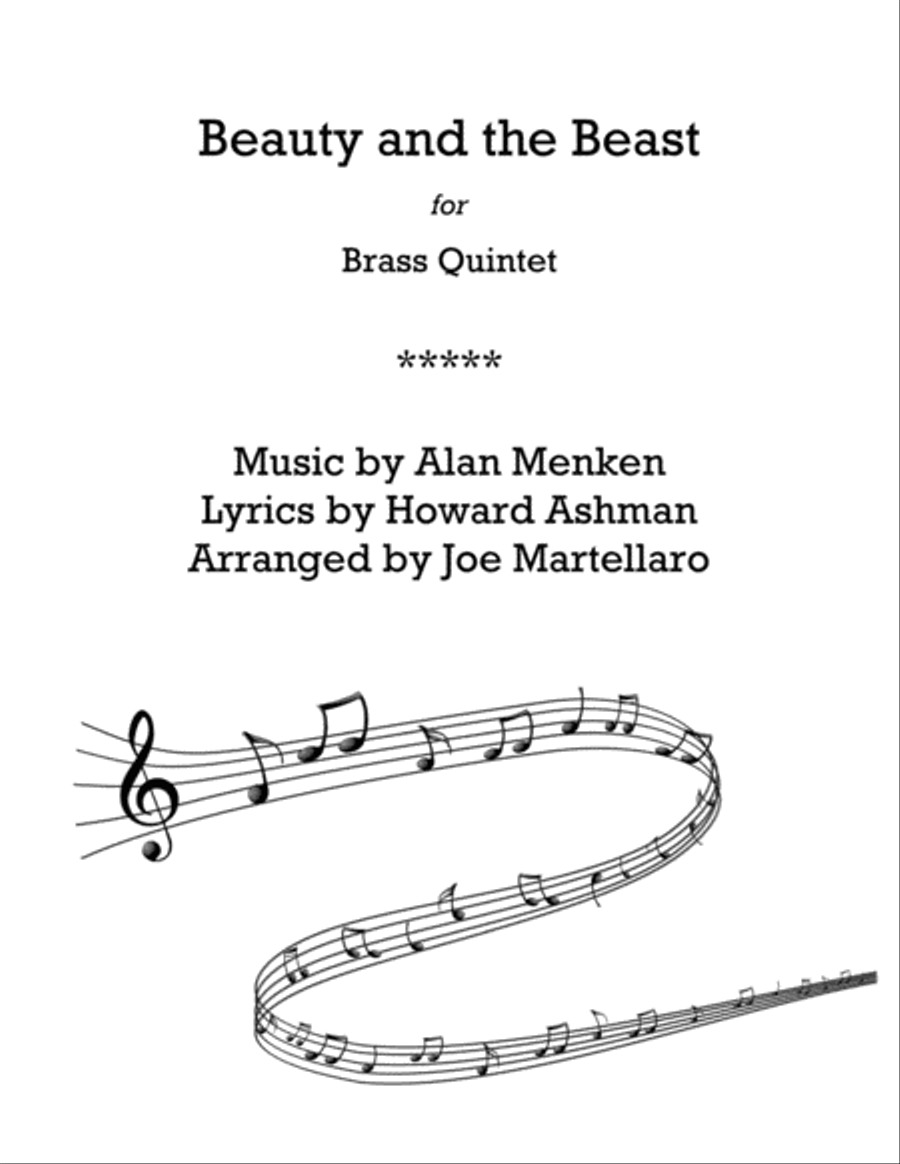 Beauty And The Beast Brass Ensemble scores gallery preview page 1