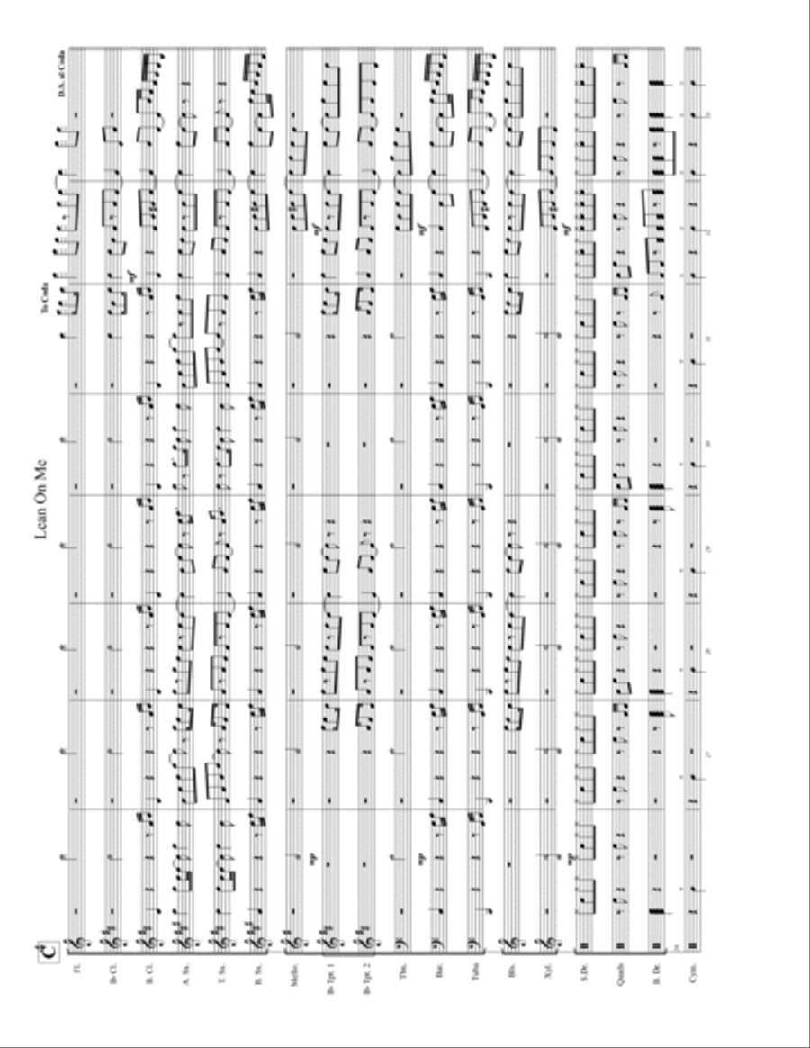 Lean On Me Lean On Me Marching Band scores gallery preview page 6