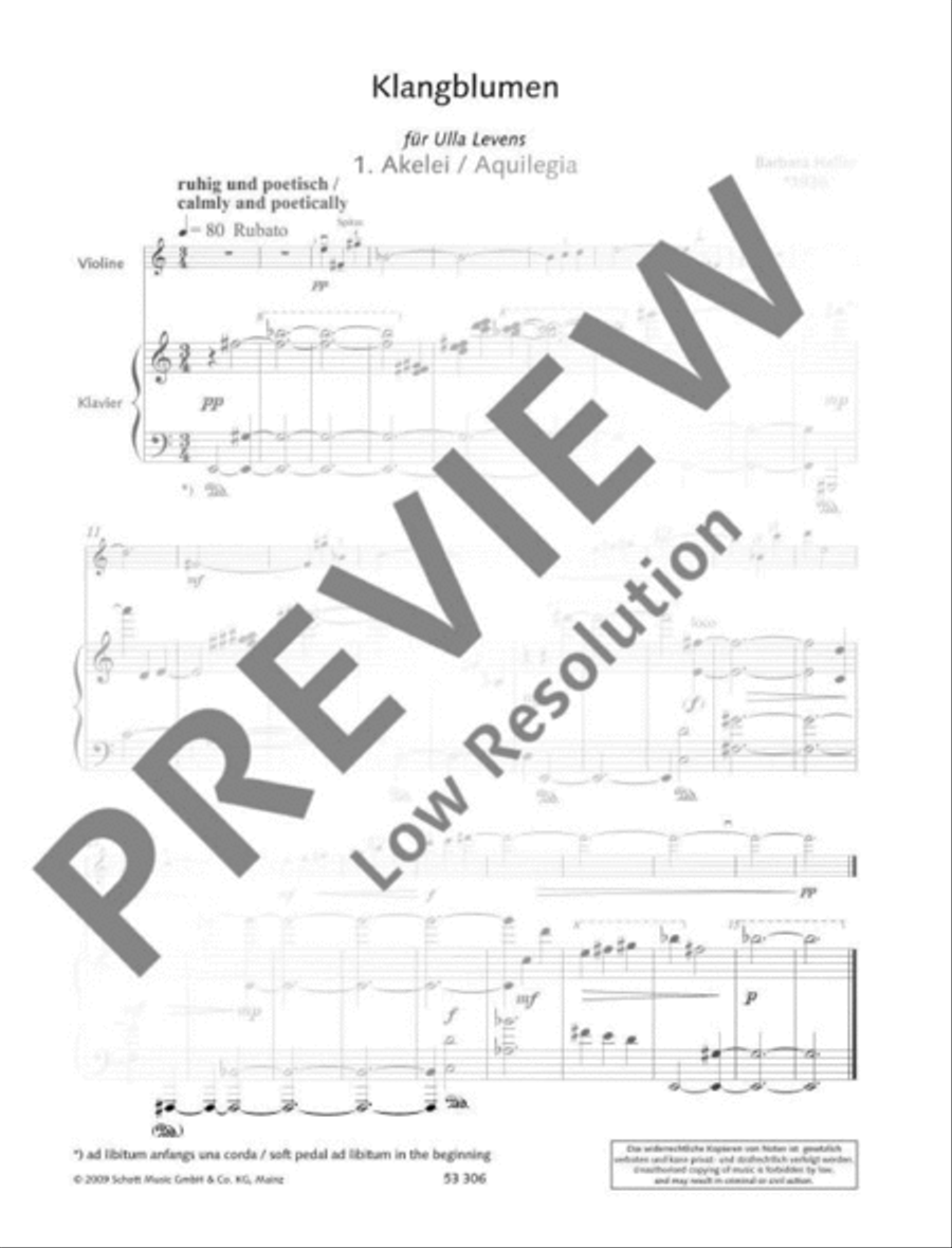 Musical Flowers (Klangblumen) Viola scores gallery preview page 6
